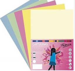 [16237] CARTULINAS COLOR SUAVE PACK 50 unid DINA3 180gr