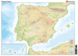 [06029] Lamina mapa mudo españa fisica vicens vives