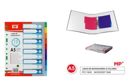 [PC119A5] Separadores 10 colores A5