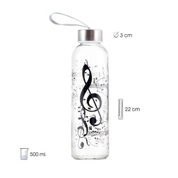 BOTELLA CRISTAL MUSICA 500ml