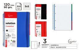 [PB416] Cuaderno A4 120h y 3 separadores