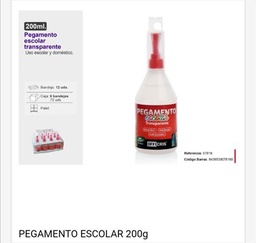 PEGAMENTO ESCOLAR TRANSPARENTEARENTE 100ml