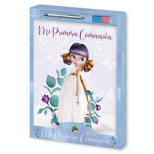 [44151] Álbum comunión niña set tampón huellas+bolígrafografo