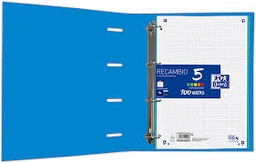 [400109184] Carpeta 4 anillas TED Turquesa + recambio colores vivos 5x5