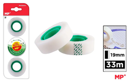 [PA508-01] Cinta adhesiva invisible18mm x 33m Pack 3 uds