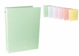 [PC109-12] Carpeta 4 anillas 25mm Fº - Surtido pastel MP