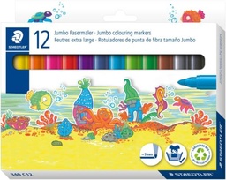 [340C12] Estuche 12 rotulador grueso noris jumbo 340 colores surtidos