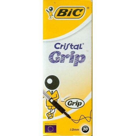 Bolígrafo Bic cristal grip azul