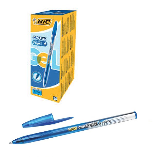 Bolígrafo Bic cristal gel azul