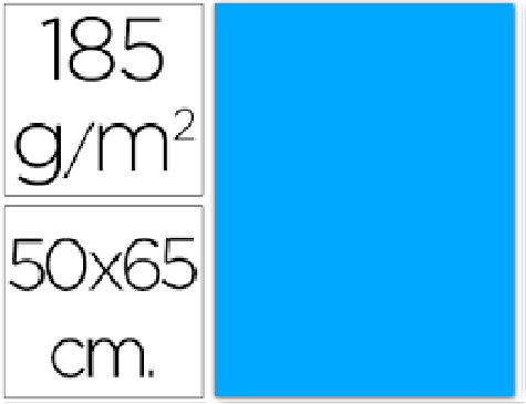 P/25 cartulinas azul maldivas 21 50x65 185g Canson