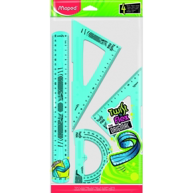 Estuche 4 piezas dibujo flexible