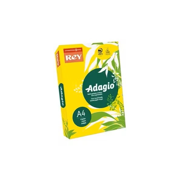 Paquete. 500h. A4 amarillo intenso