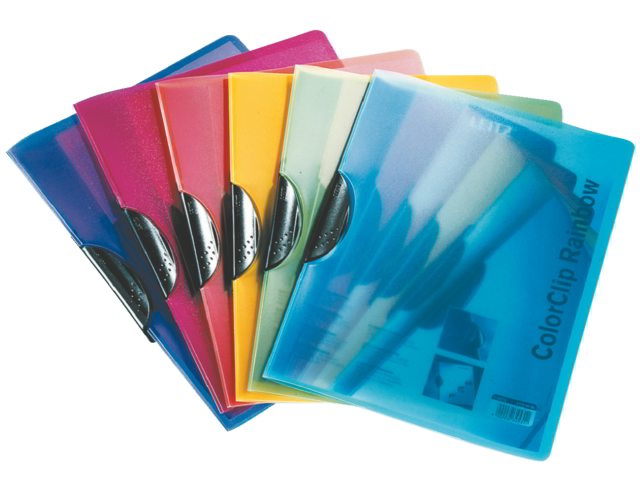 Carpeta clip translucida A4 rainbow