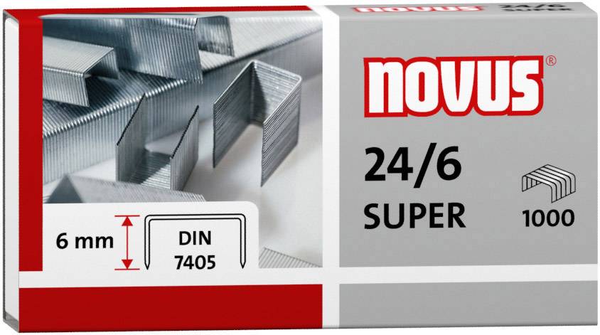 Grapas galvanizadas 24/6  novus din 7405 caj 1000