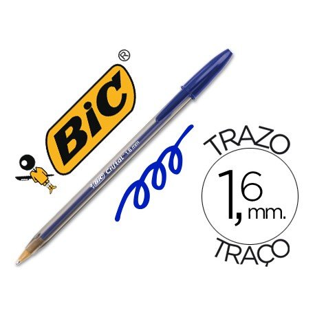 Boligrafo Bic cristal large 1.6mm azul