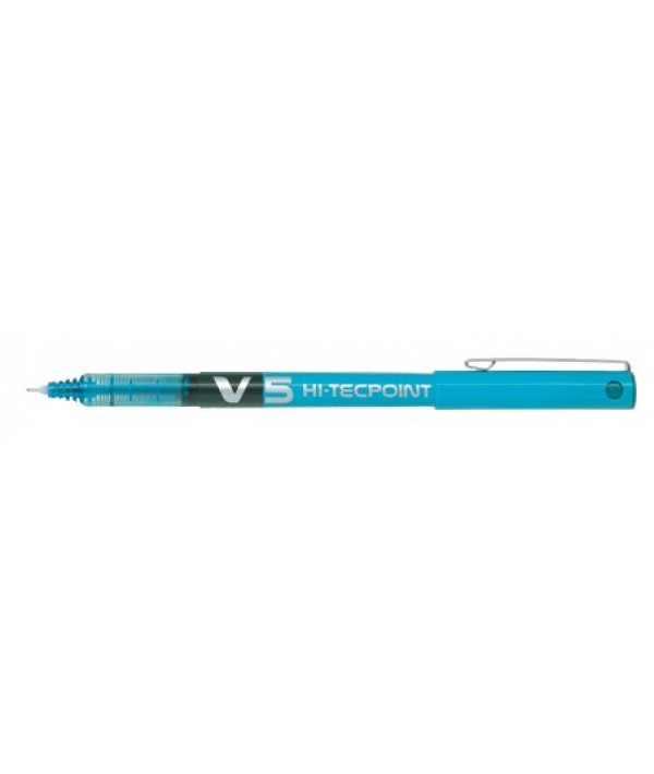 Roller Pilot v5 azul claro 0.5 tinta liquida