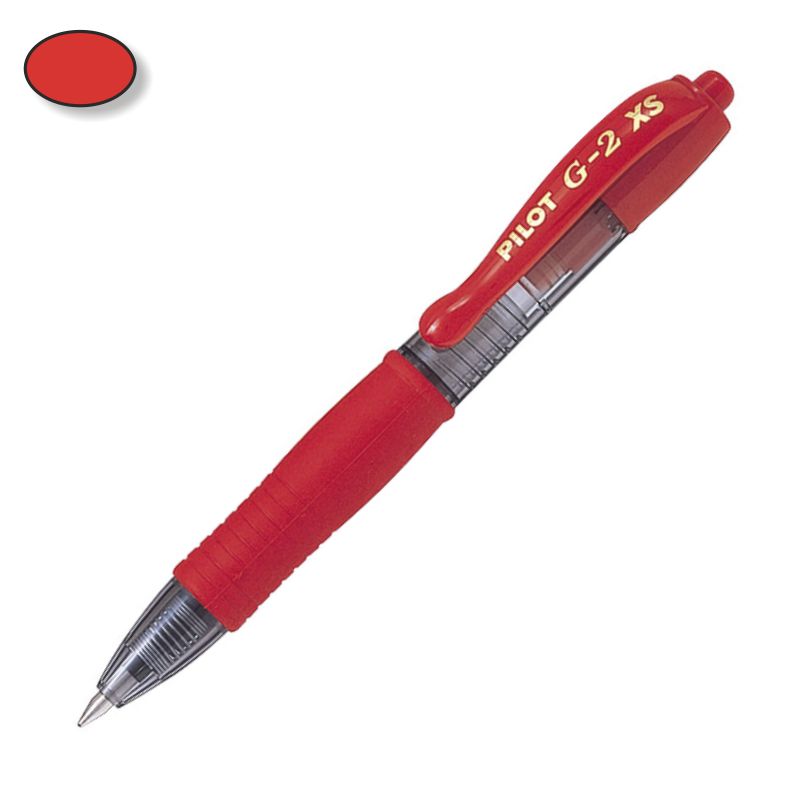 Bolígrafo rojo pixie g2 xs punta 0.7 gel