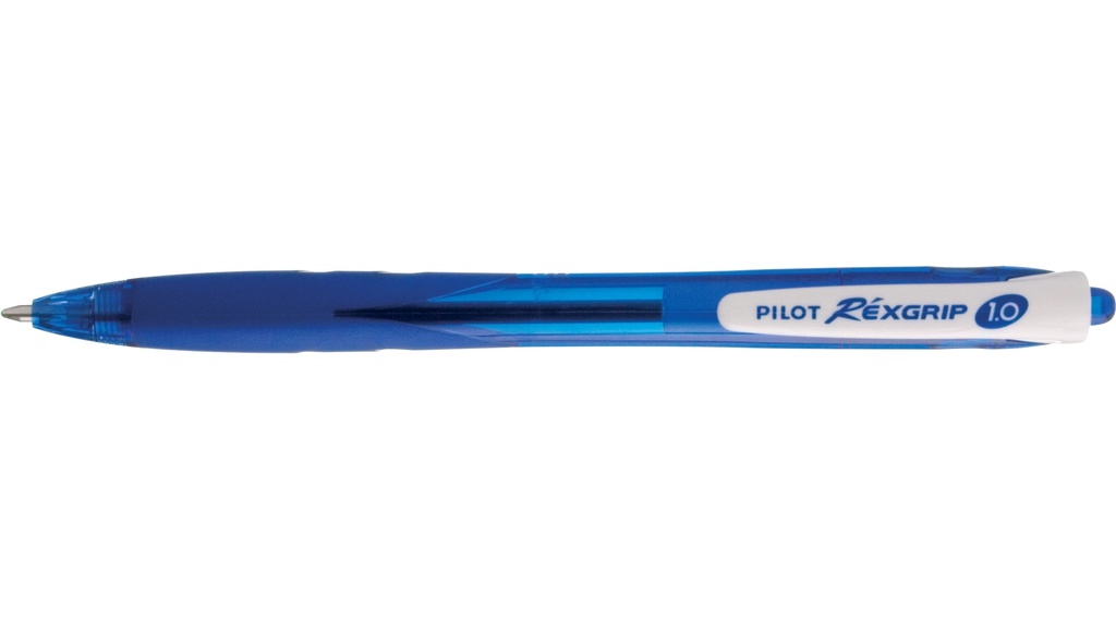 Bolígrafo rex grip clicker azul 1,0mm.