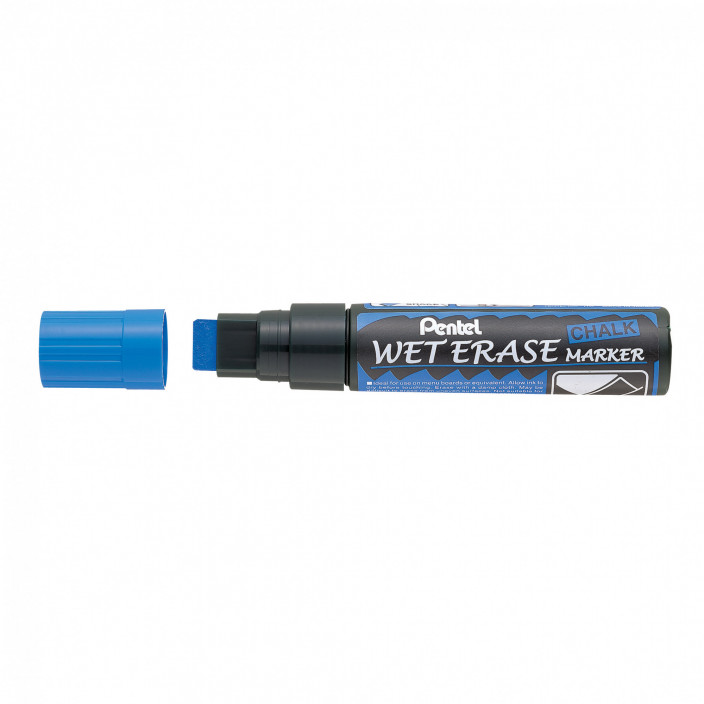 Marcador tiza azul punta gruesa weterase