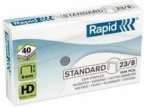 Grapas Rapid 23/8 mm. Caja 1000 Standard galvanizada