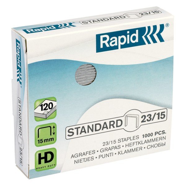 Grapas Rapid 23/15 mm. Caja 1000 Standard galvanizada