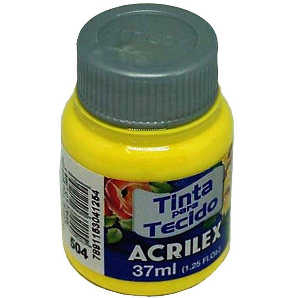 Pintura tela Acrilex amarillo limón 504