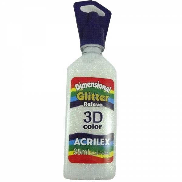 Pintura glitter Acrilex 209 cristal