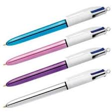 Bolígrafo 4 colores shine Bic 1.0