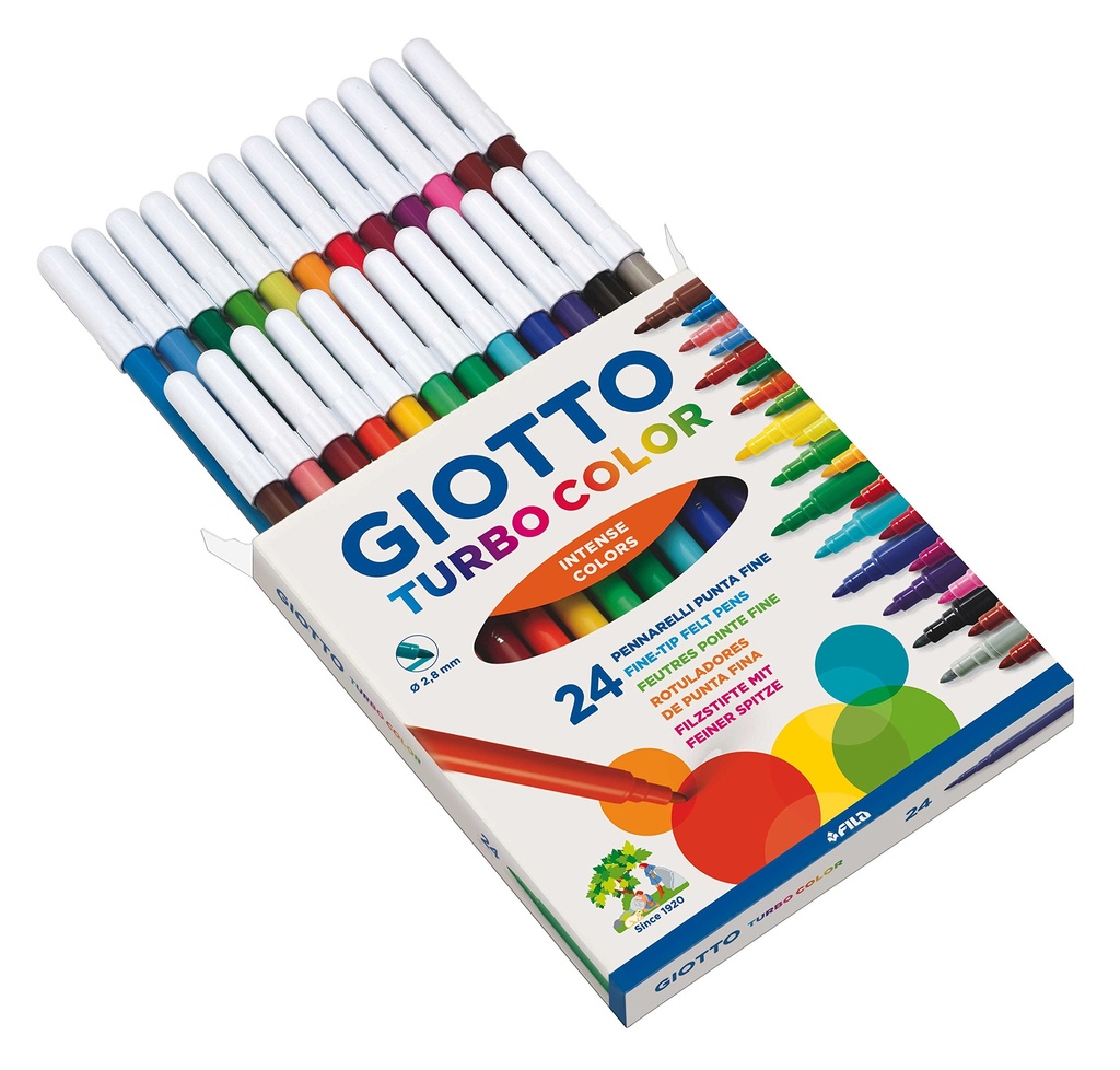 Caja 24 rotul. Giotto turbo color