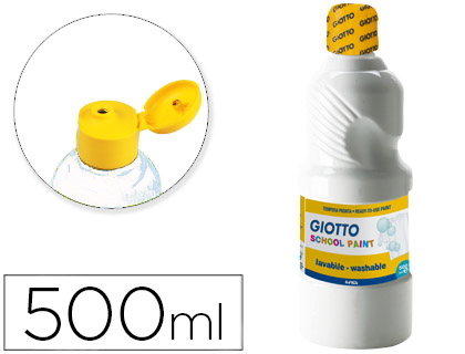 Giotto tempera lavable blanco 500ml