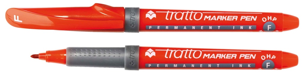 Marcador permanente alcohol tratto rojo f