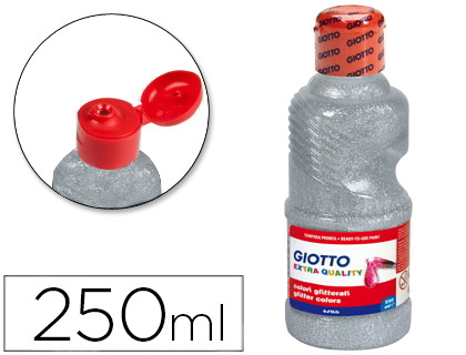 Giotto tempera glitter plata 250ml