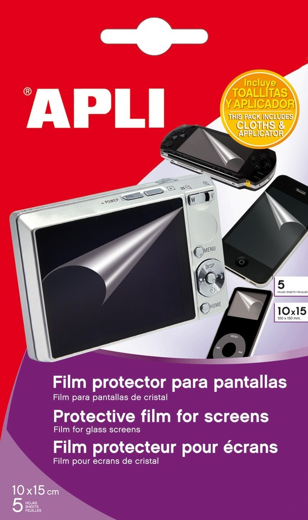 Film protector. Pantallas