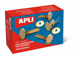 CAJA ENCUADERNADORES CON ARANDELA 100u 18mm