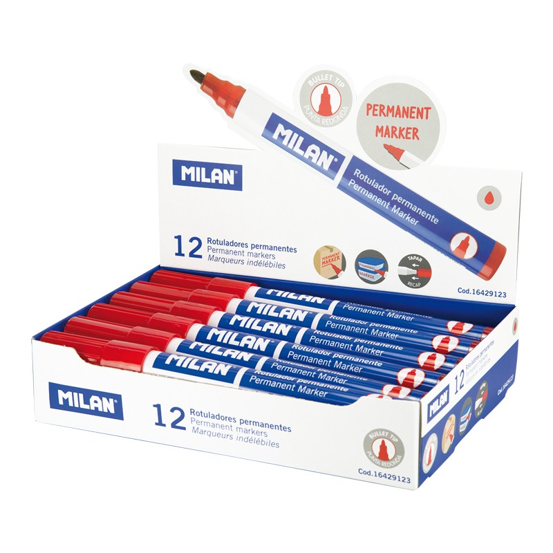 Rotulador punta f cd/dvd rojo marker caja 12 und.