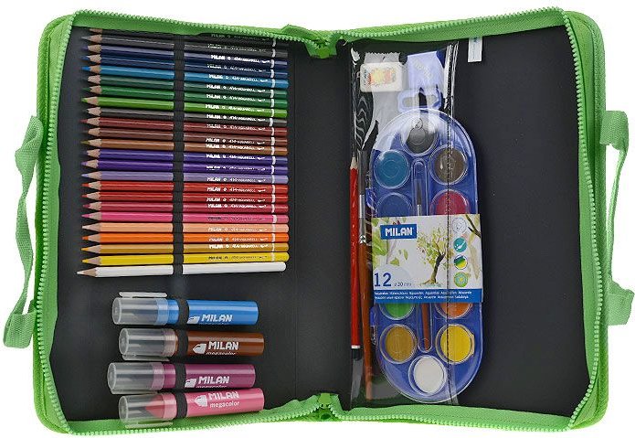 Estuche escolar pinturas Milan