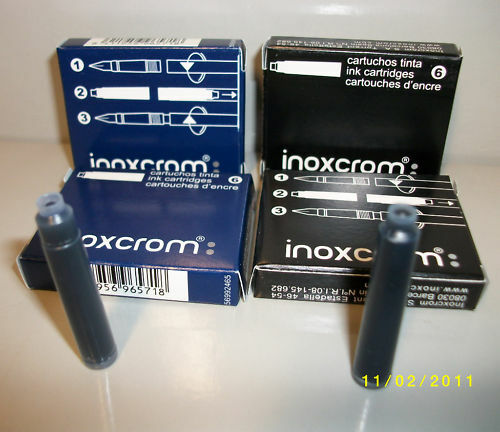 C/6u. RECAMBIOS INOXCROM PLUMA AZUL MEDIUM