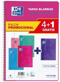 Cuad. Espiral oxford class Fº 80h 4x4 pack 4 +1