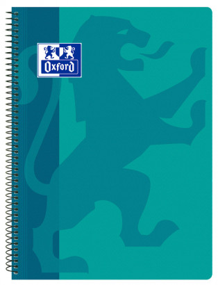 Cuaderno espiral Fº 4x4 80h 90g tapa PP aqua Oxford