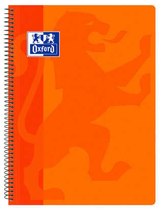 Cuaderno espiral Fº 4x4 80h 90g tapa PP naranja Oxford