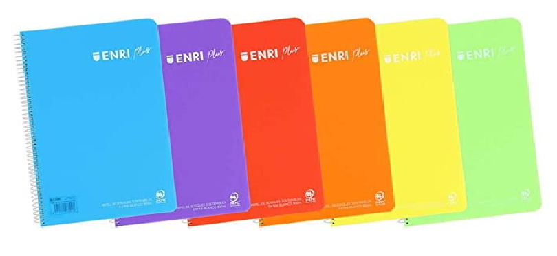 Cuaderno espiral TP Enri Plus Fº 80H Pauta 3,5mm