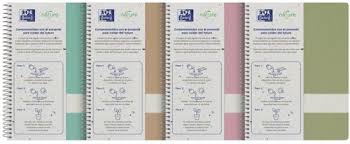 Cuaderno espiral Oxford Natur A5+ 80f 5x5