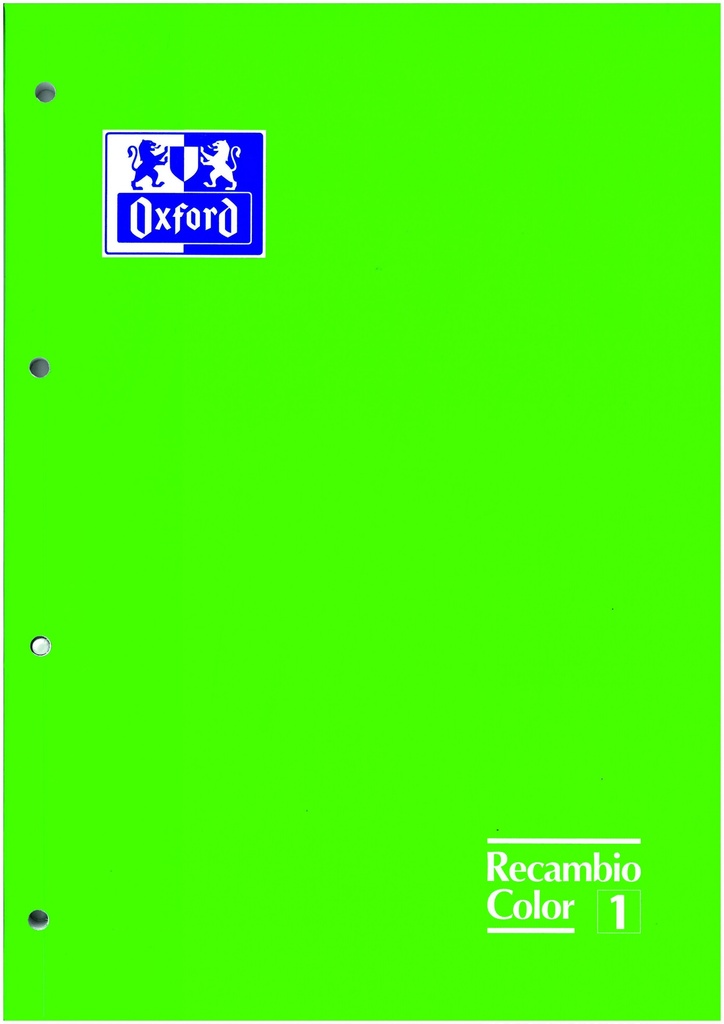 Recambio Oxford classic A4 verde manzana 5x5 80h 90g