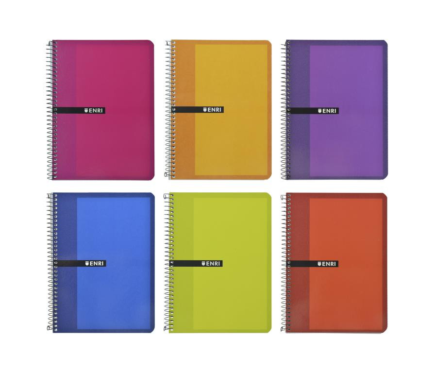 CUADERNO ESPIRAL A5 TAPA BLANDA DOBLE PAUTA 3,5mm