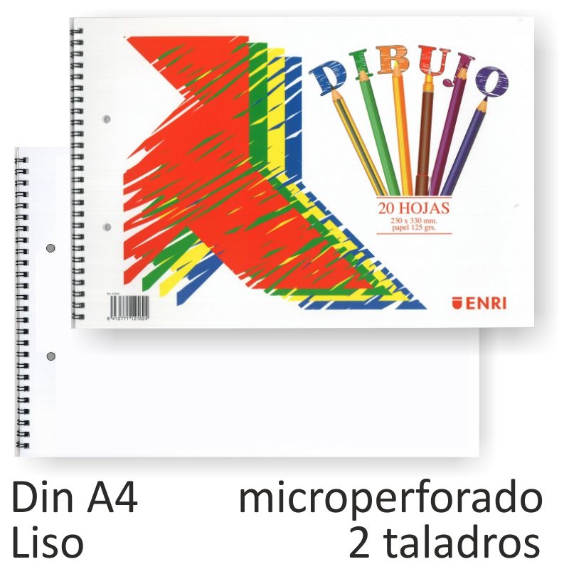 BLOC DIBUJO PERFORADO SIN MARG 20h