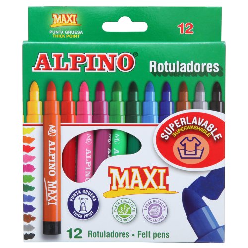 Estuche 12 rotuladores Alpino Maxi