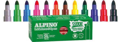 Rotuladores maxi alpino 12 naranja