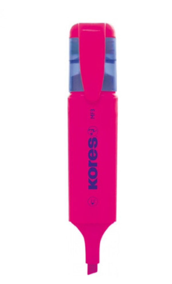 Marcador fluorescente mf3 rosa kores