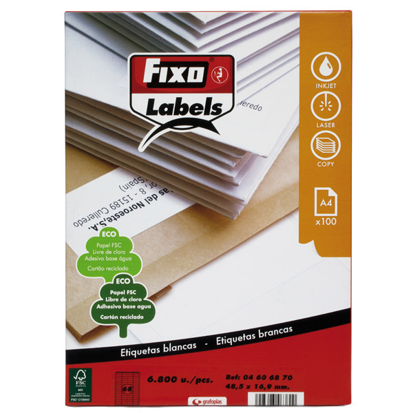 ETIQUETAS 105x29mm A4 CAJA 100H