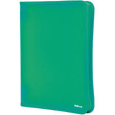 Carpeta con cremallera PP like verde